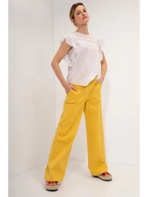 Zdjęcie produktu Josephine & Co Spodnie "Moos" w kolorze żółtym rozmiar: 36