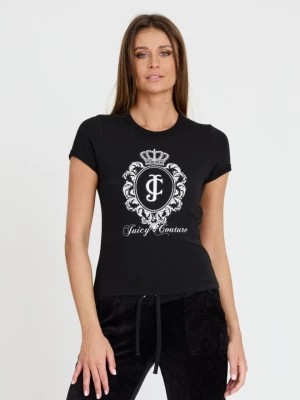 Zdjęcie produktu JUICY COUTURE Czarny t-shirt Heritage Crest Fitted