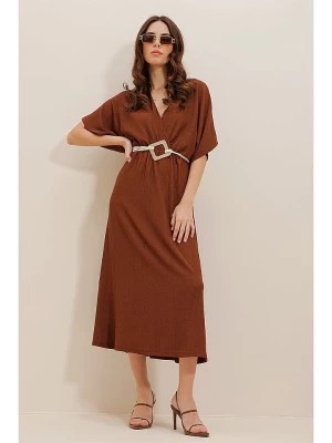 Zdjęcie produktu Jumeon Sukienka w kolorze brązowym rozmiar: XL