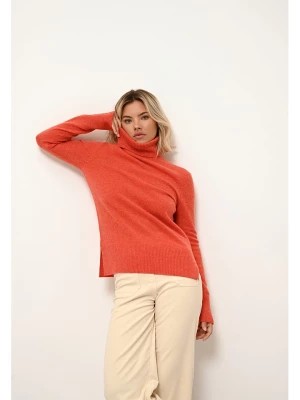 Zdjęcie produktu Just Cashmere Kaszmirowy sweter "Lexie" w kolorze pomarańczowym rozmiar: L