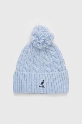 Zdjęcie produktu Kangol czapka z domieszką wełny kolor niebieski z grubej dzianiny