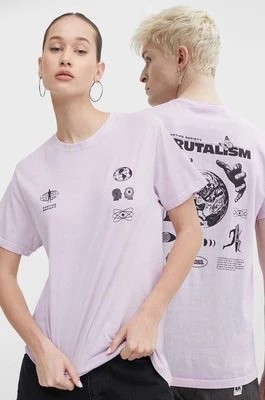 Zdjęcie produktu Kaotiko t-shirt bawełniany kolor fioletowy z nadrukiem