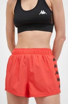 Zdjęcie produktu Kappa szorty treningowe kolor czerwony wzorzyste high waist