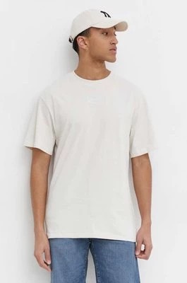 Zdjęcie produktu Karl Kani t-shirt bawełniany męski kolor beżowy gładki
