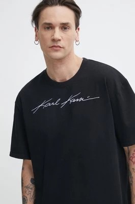 Zdjęcie produktu Karl Kani t-shirt bawełniany męski kolor czarny z aplikacją