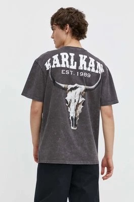 Zdjęcie produktu Karl Kani t-shirt bawełniany męski kolor szary