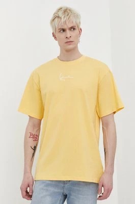 Zdjęcie produktu Karl Kani t-shirt bawełniany męski kolor żółty