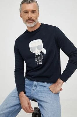 Zdjęcie produktu Karl Lagerfeld bluza bawełniana 500951.705071 męska kolor granatowy z nadrukiem