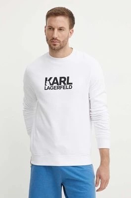 Zdjęcie produktu Karl Lagerfeld bluza bawełniana męska kolor biały z nadrukiem 543917.705091