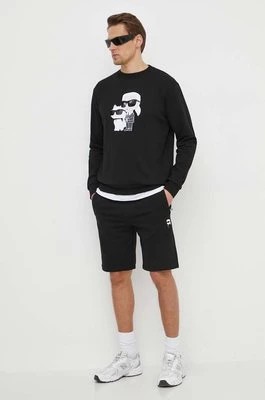 Zdjęcie produktu Karl Lagerfeld bluza bawełniana męska kolor czarny z nadrukiem 542941.705063