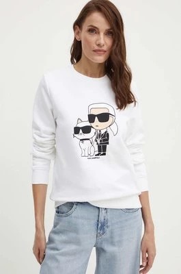 Zdjęcie produktu Karl Lagerfeld bluza damska kolor biały z aplikacją