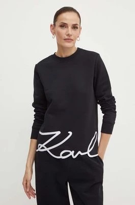 Zdjęcie produktu Karl Lagerfeld bluza damska kolor czarny gładka 245W1815