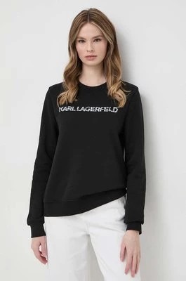 Zdjęcie produktu Karl Lagerfeld bluza damska kolor czarny z nadrukiem