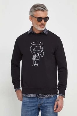 Zdjęcie produktu Karl Lagerfeld bluza męska kolor czarny z nadrukiem