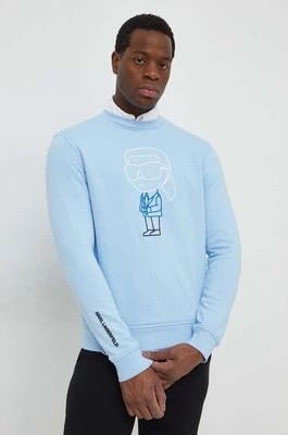 Zdjęcie produktu Karl Lagerfeld bluza męska kolor niebieski z aplikacją