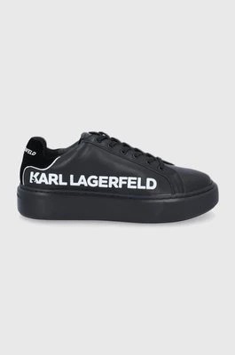 Zdjęcie produktu Karl Lagerfeld Buty skórzane MAXI KUP kolor czarny na platformie KL62210