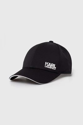 Zdjęcie produktu Karl Lagerfeld czapka z daszkiem kolor czarny z nadrukiem 542122.805616