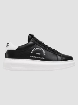 Zdjęcie produktu KARL LAGERFELD Czarno-białe skórzane sneakersy Maison Karl Lace