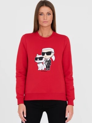 Zdjęcie produktu KARL LAGERFELD Czerwona bluza Ikonik 2.0