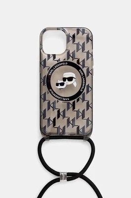 Zdjęcie produktu Karl Lagerfeld etui na telefon iPhone 15 / 14 / 13 6.1" kolor czarny KLHMP15SHCKCKLCK