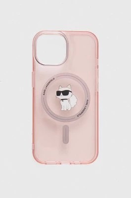 Zdjęcie produktu Karl Lagerfeld etui na telefon iPhone 15 / 14 / 13 6.1" kolor różowy