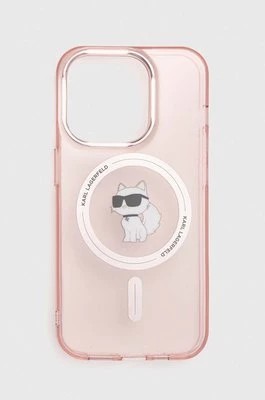 Zdjęcie produktu Karl Lagerfeld etui na telefon iPhone 15 Pro 6.1 kolor różowy