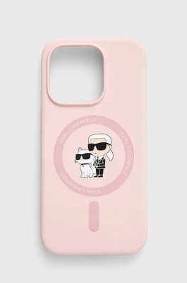 Zdjęcie produktu Karl Lagerfeld etui na telefon iPhone 15 Pro 6.1 kolor różowy KLHMP15LSCMKCRHP