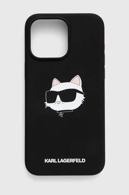 Zdjęcie produktu Karl Lagerfeld etui na telefon iPhone 15 Pro Max 6.7 kolor czarny KLHMP15XSCHPPLK