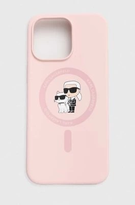 Zdjęcie produktu Karl Lagerfeld etui na telefon iPhone 15 Pro Max 6.7 kolor różowy KLHMP15XSCMKCRHP