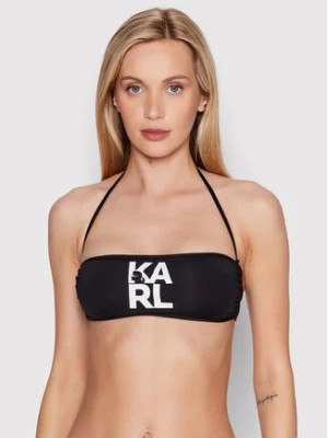 Zdjęcie produktu KARL LAGERFELD Góra od bikini Printed Logo KL22WTP02 Czarny