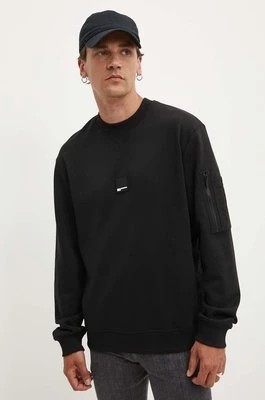 Zdjęcie produktu Karl Lagerfeld Jeans bluza bawełniana męska kolor czarny gładka 245D1803