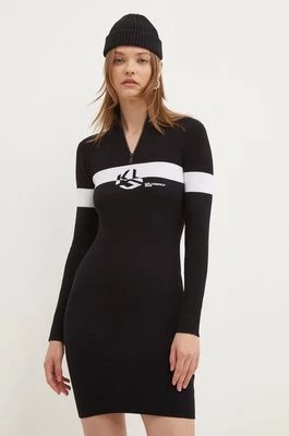 Zdjęcie produktu Karl Lagerfeld Jeans sukienka kolor czarny mini dopasowana 245J1310