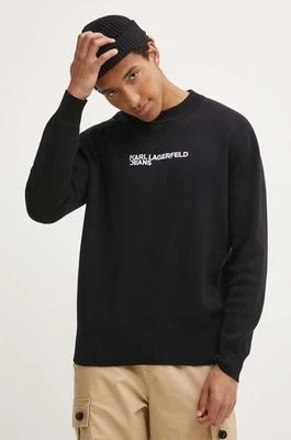 Zdjęcie produktu Karl Lagerfeld Jeans sweter bawełniany kolor czarny 241D2000