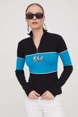 Zdjęcie produktu Karl Lagerfeld Jeans sweter damski kolor czarny z półgolfem