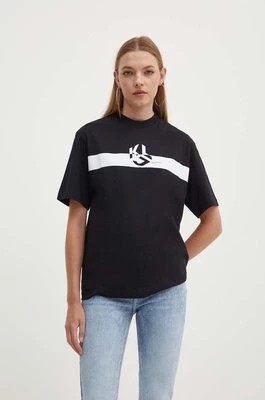 Zdjęcie produktu Karl Lagerfeld Jeans t-shirt bawełniany damski kolor czarny 245J1700
