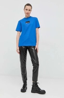 Zdjęcie produktu Karl Lagerfeld Jeans t-shirt bawełniany kolor niebieski