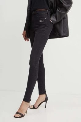 Zdjęcie produktu Karl Lagerfeld jeansy damskie kolor czarny 245W1101