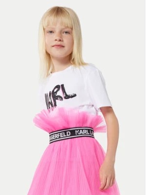 Zdjęcie produktu Karl Lagerfeld Kids T-Shirt Z30114 S Biały Regular Fit
