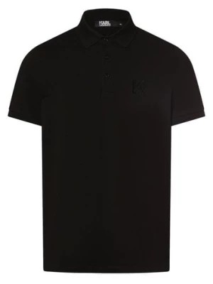 Zdjęcie produktu KARL LAGERFELD Męska koszulka polo Mężczyźni Bawełna czarny jednolity,