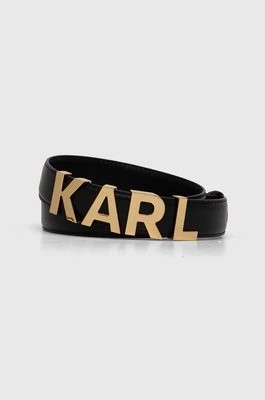 Zdjęcie produktu Karl Lagerfeld pasek skórzany damski kolor czarny