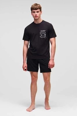 Zdjęcie produktu Karl Lagerfeld piżama męska kolor czarny gładka