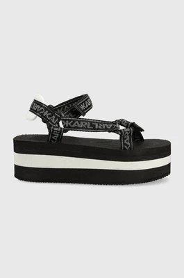 Zdjęcie produktu Karl Lagerfeld sandały VELOCITA HI WEDGE KL82900 damskie kolor czarny na platformie