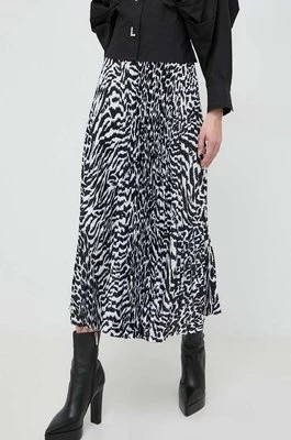 Zdjęcie produktu Karl Lagerfeld spódnica kolor czarny midi rozkloszowana