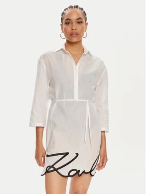 Zdjęcie produktu KARL LAGERFELD Sukienka plażowa 240W2205 Biały Regular Fit