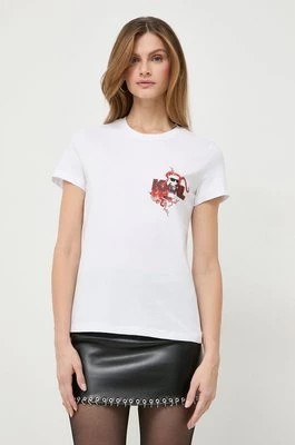 Zdjęcie produktu Karl Lagerfeld t-shirt bawełniany damski kolor biały