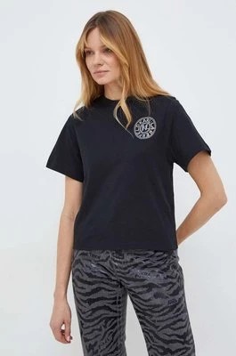 Zdjęcie produktu Karl Lagerfeld t-shirt bawełniany damski kolor czarny