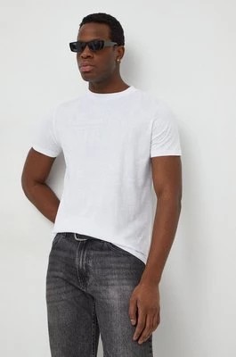 Zdjęcie produktu Karl Lagerfeld t-shirt bawełniany męski kolor biały wzorzysty