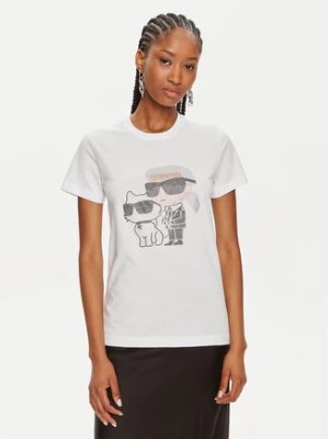 Zdjęcie produktu KARL LAGERFELD T-Shirt Ikonik 2.0 230W1772 Biały Regular Fit