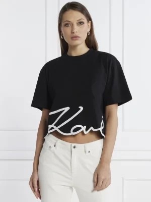 Zdjęcie produktu Karl Lagerfeld T-shirt karl logo hem | Cropped Fit