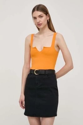 Zdjęcie produktu Karl Lagerfeld top damski kolor pomarańczowy
